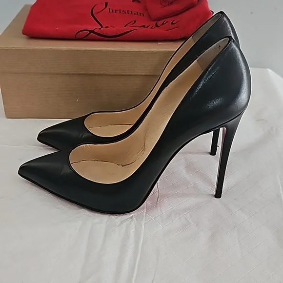 Christian Louboutin Pigalle Follies 100, Size 7 US/38 EU, Black - Picture 4 of 6